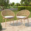 Ensemble de 2 chaises d'extérieur en osier-26088297