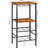 Yahira 8 - Bottle Wine Bottle & Glass Rack in Black and Brown