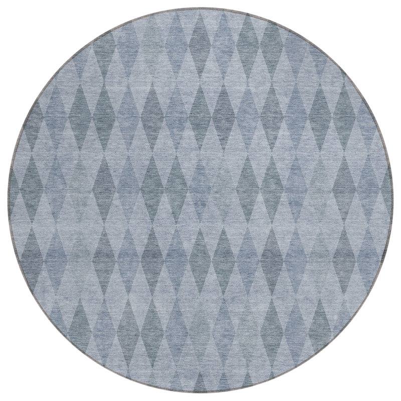 Tapis d'intérieur rond lavable antidérapant 8 po