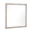 Miroir de commode Evy, conception encadrée, bois gris rustique, carré 38 x 38