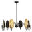 Uttermost Warwick 6 Light Matte Black Chandelier