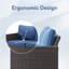 Ensemble de conversation d'extérieur en osier pour 5 personnes avec table d'appoint et repose-pieds Ingvald-140820078