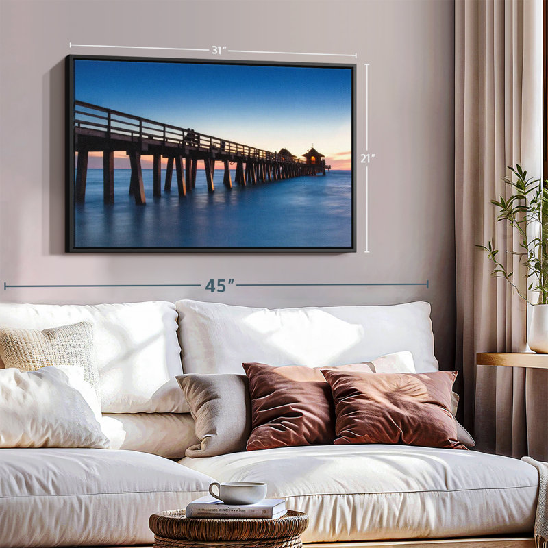 " Naples Beach Pier Wall Art ", 31" H x 21" W