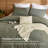 Cozy Winter Collection Bedsure 5 Pieces Cotton Comforter Set with Cotton Waffle Throw Blanket-110189441-110189438