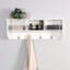 Portemanteau mural blanc avec 4 crochets doubles-1647670829