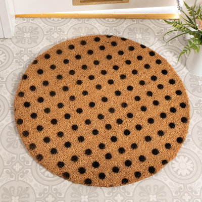 Pumphrey Non-Slip Polka Dots Doormat