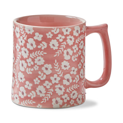 Evelyn Mug Pink Ceramic Everyday 16 Oz
