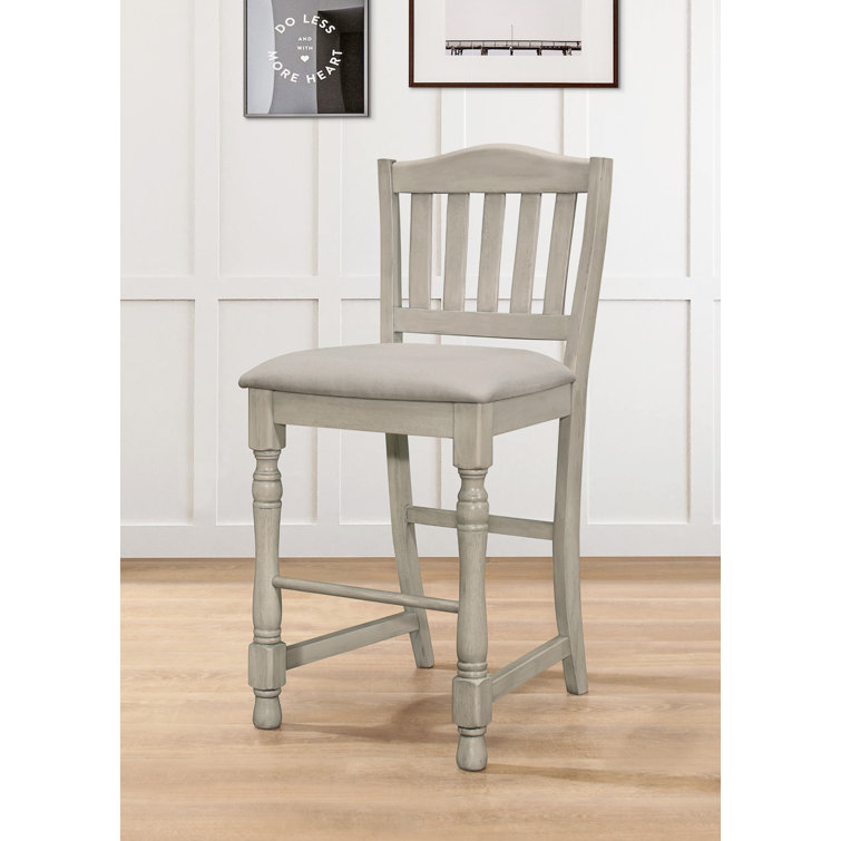 Corsair Upholstered Counter Stool with Solid Wood Frame