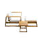 Bois d'extérieur - ensemble de chaise et de table d'appoint pour une utilisation quotidienne et des sièges déchirés Ensemble compact - Coussins en tissu pour une utilisation à long terme à l'extérieur-1339762322