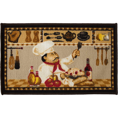 Garuda No Pattern And Not Solid Colour Polyester Non-Skid Kitchen Mat