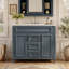 Meuble-lavabo moderne de 91 cm (36 po) avec lavabo, portes à fermeture douce et rangement dissimulé pour une organisation optimale.-305889750-305889745