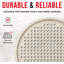 Ensemble de 2 casseroles à pizza Bakken - Acier au carbone perforé rond avec revêtement antiadhésif en marbre, poignée en silicone blanc, durable et facile à nettoyer-117287644