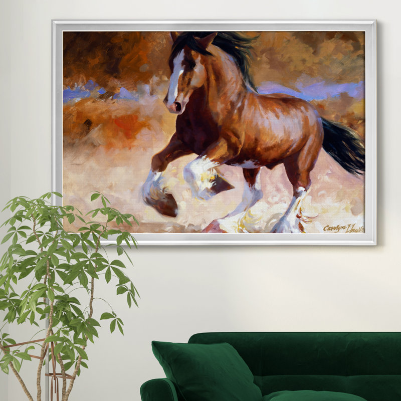 Rumi's Run - Cadre photo, reproduction d'art sur toile, Argent, H 22,5 po x l 30,5 po x P 1,5 po