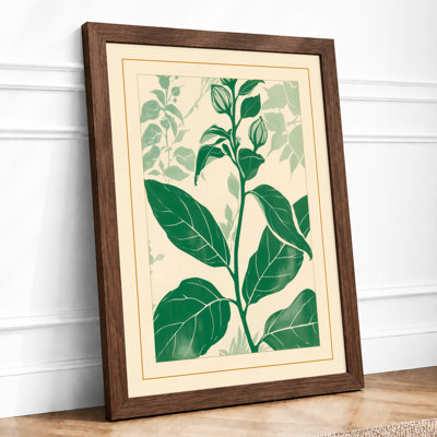 Study in Green Botanical - Framed Print
