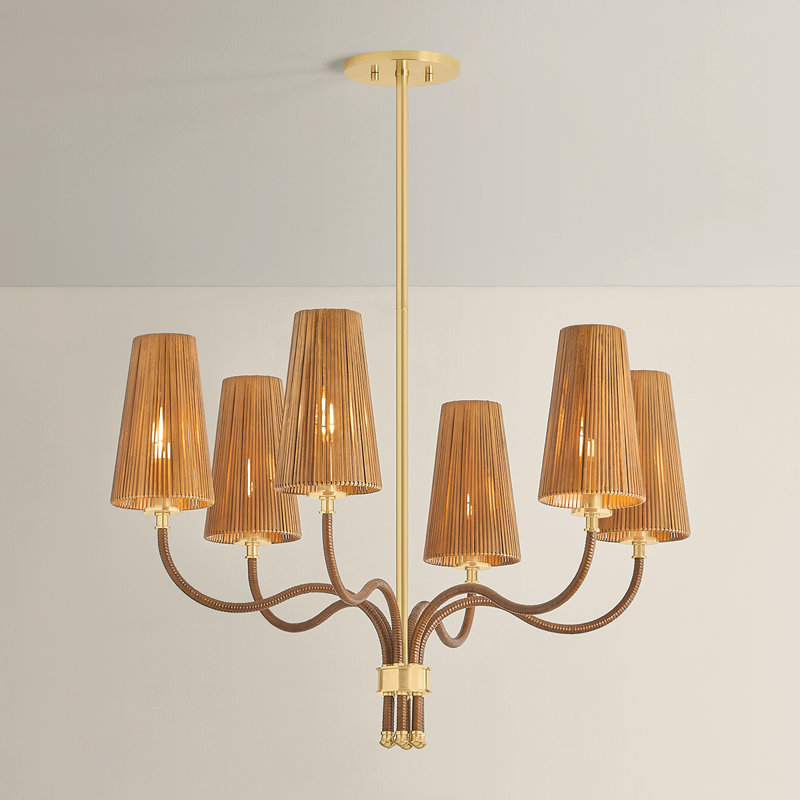 Lustre Atwood, Six lumières, H 23 po x l 30 po x P 30 po