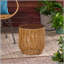 Arias Boho Rattan Side Table with Tempered Glass Top and Durable Metal Frame for Outdoor Use-600314802
