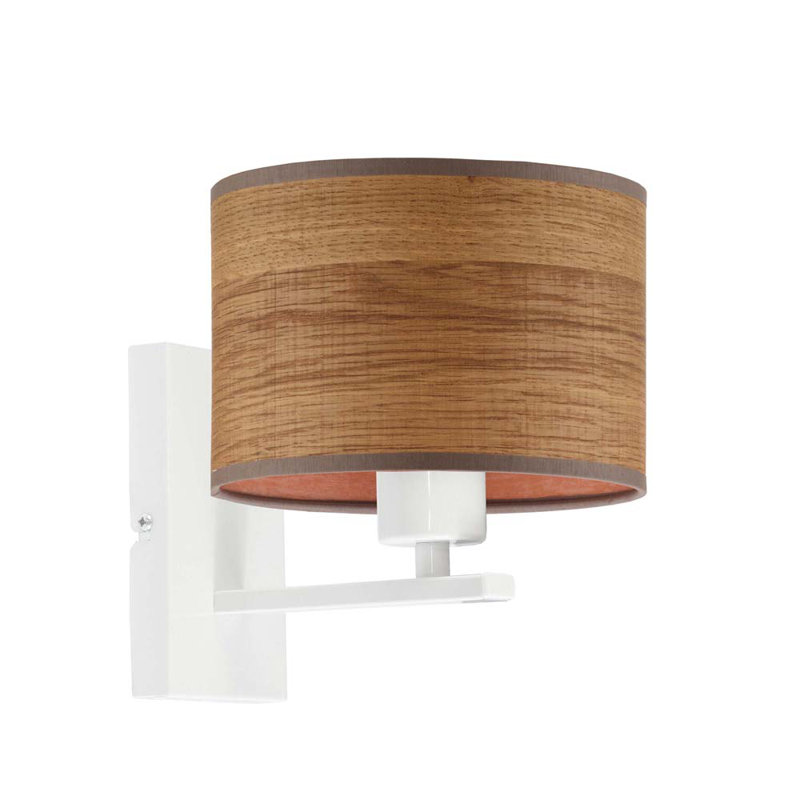 Blayke Armed Sconce, White, Brown