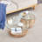 Luxurious 35.4" Glass Top Round Nesting Coffee Table with 3-Tier Storage Shelves-1375354085
