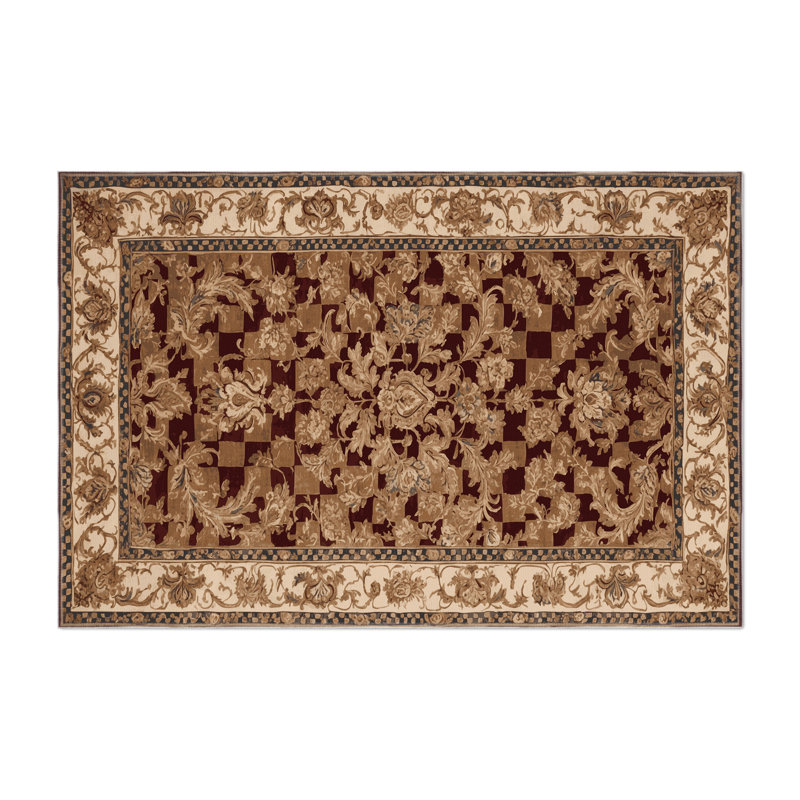 Tapis d'intérieur et d'extérieur brun français, Rectangle 9 pi x 12 pi