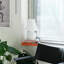 Glass Mushroom Table Lamp, Standard, White Stripe-1277167705