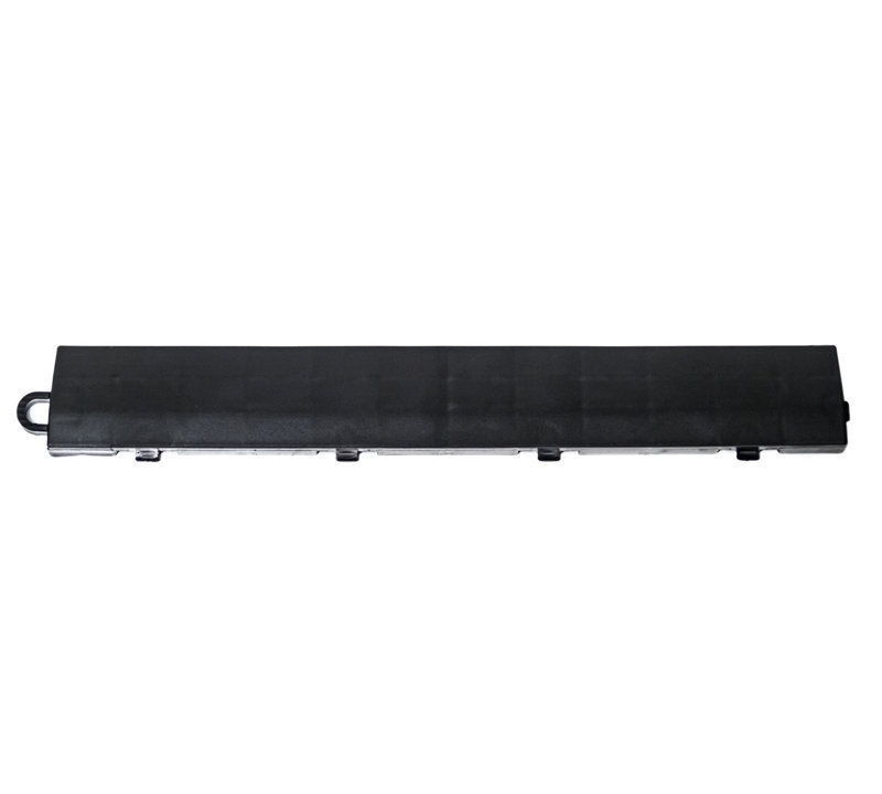 Garniture de plancher encastrée en plastique 12" x 1,75" en rouge brique, Noir