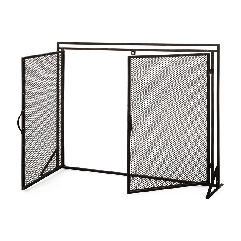 Pare-feu en fer mat - 103,5 cm (l) x 76,2 cm (h), durable, fonctionnel et facile à installer