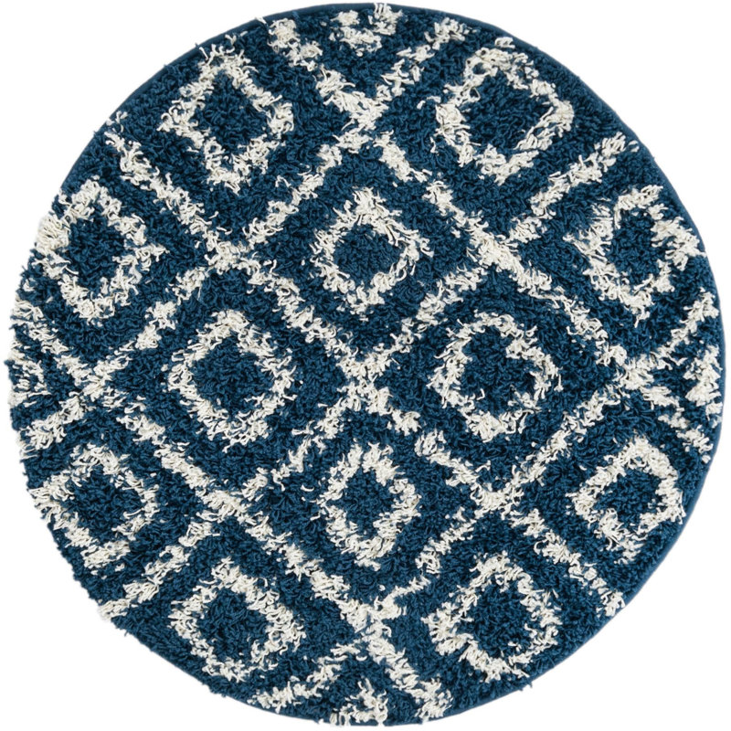 Awanda Geometric Indoor Rug, Round 7'10"