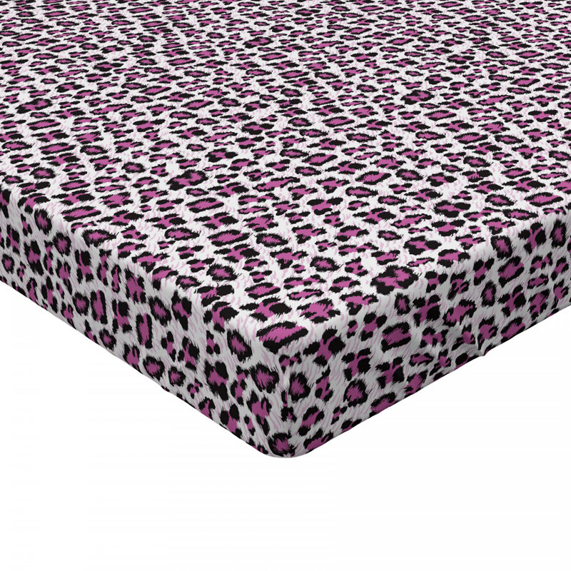 Microfiber Animal Print Fitted Sheet, Queen Fitted Sheet