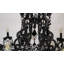 Lustre en cristal noir transitionnel 8 lumières