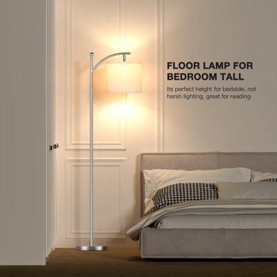 Floor Lamps For Living Room With 3 Color Temperatures, Standing Lamp Tall With Adjustable Shade, Tall Lamps For Living Room Bedroom Office Classroom Dorm Room, 9W Bulb Included