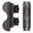 Walnut 8.92' 8-Step Wood Rolling Sunburst Wheel Ladder-79231895