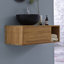 Basic 95cm Single Bathroom Vanity Base Only in Brown