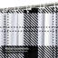 Rideau de douche noir et blanc avec 12 crochets Buffalo-826786515