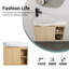 Meuble-lavabo mural de 26 po avec lavabo intégré en céramique et rangement ouvert