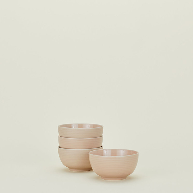 Essential Stoneware Dinnerware - Set of 16, Blush