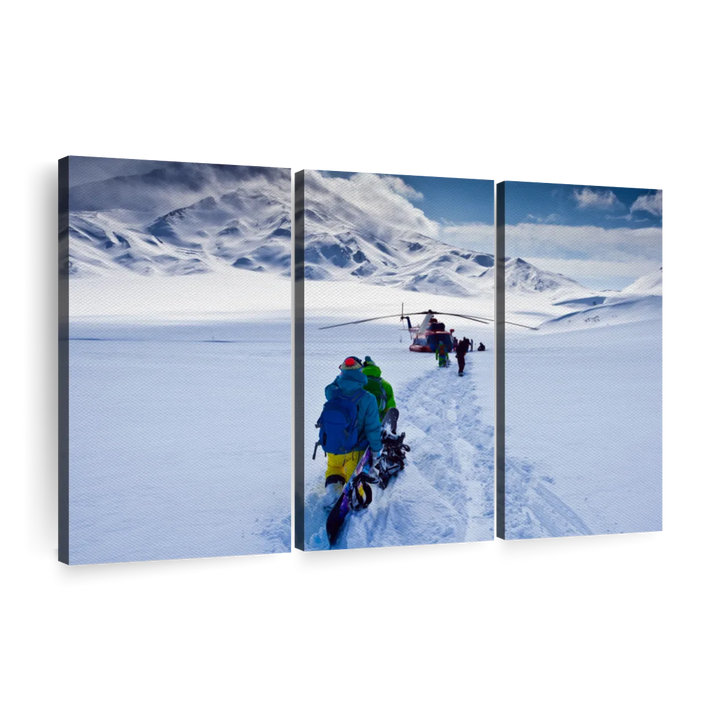 «Heli Snowboarding», 3 pièces, H 36 po x l 57 po
