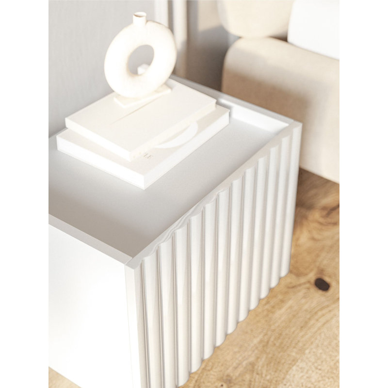 48cm W Manufactured Wood Bedside Table