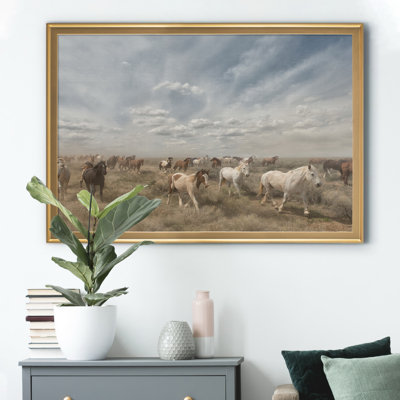 Grand Ciel - Tableau encadré sous verre acrylique, grand format pour salon