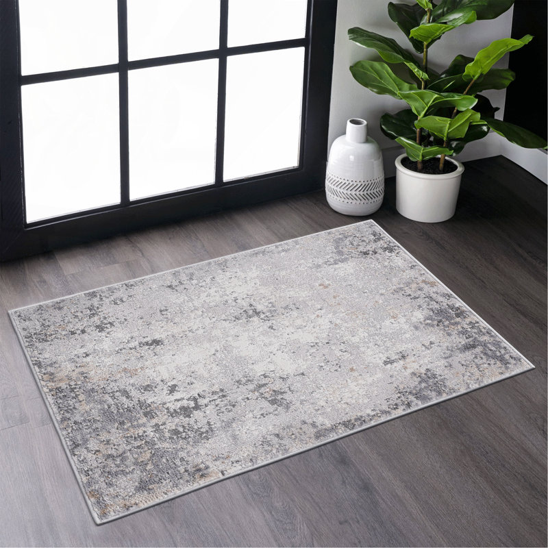  Tapis ivoire / sable / abstrait, Rectangulaire 2 pi x 3 pi