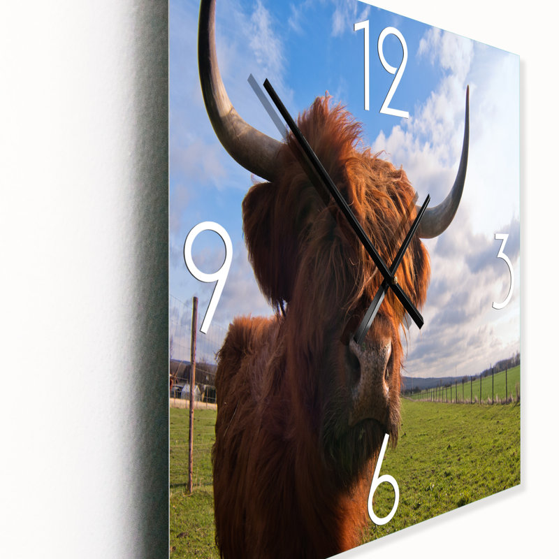 Portrait d'un yak - Horloge murale de ferme, Grand
