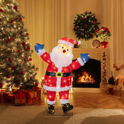 Décoration de Noël Père Noël illuminé extérieur 