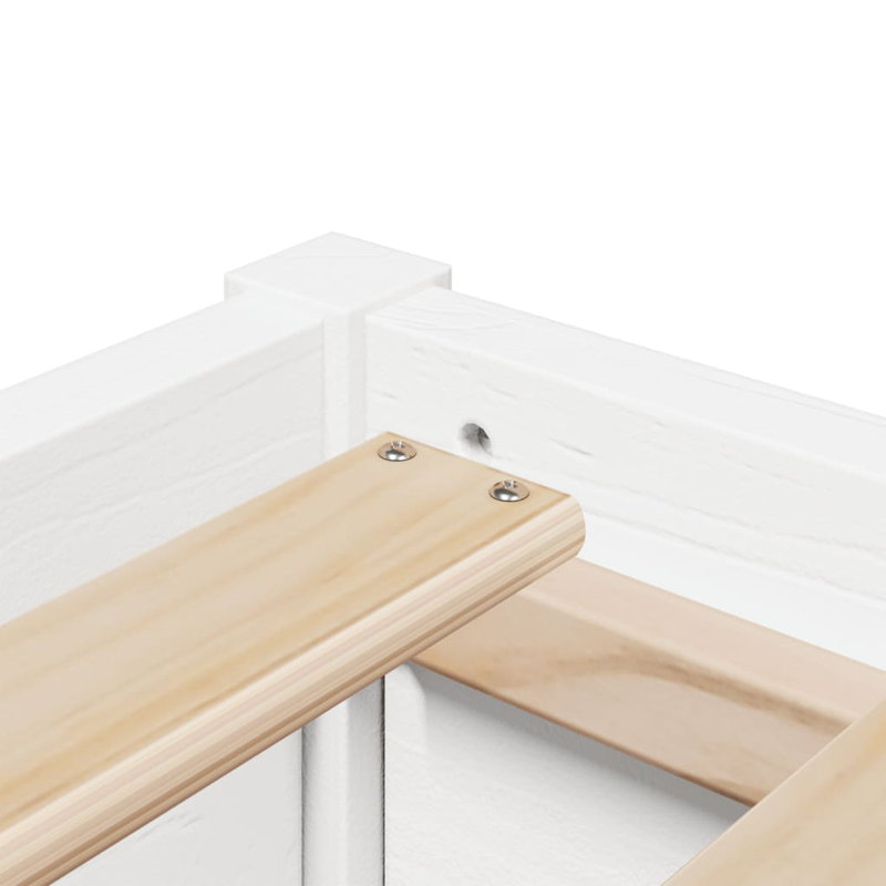 Antolin Solid Wood Bed, Single (3'), White