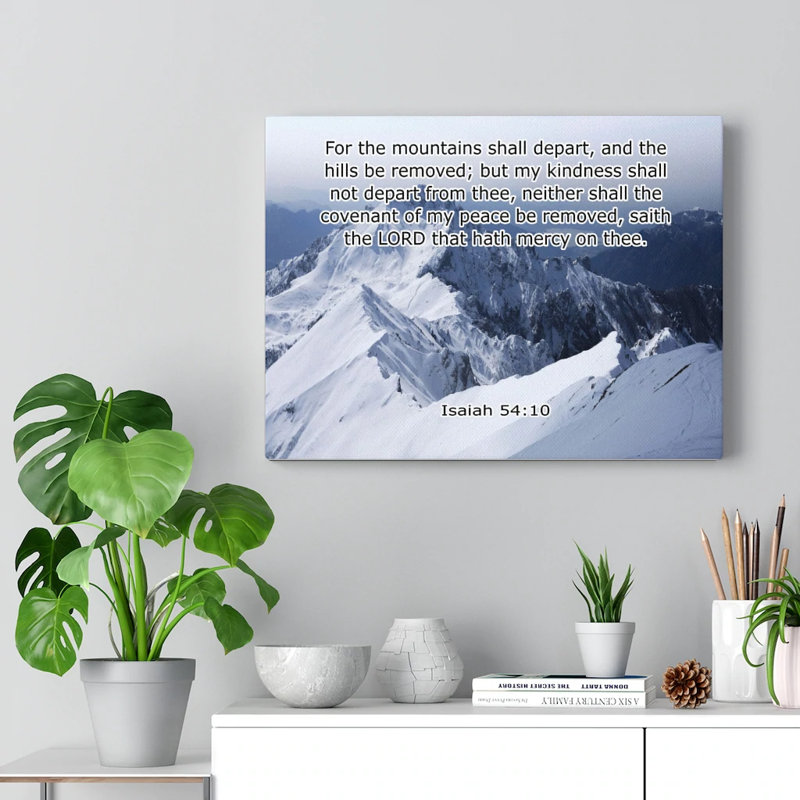 «The Lord That Hath Mercy Isaiah 54:10 Wall Art Christian Home Décor», H 18 po x l 24 po x P 1,25 po