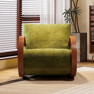 Single Balcony Chenille Leisure Rocking Chair by George Oliver