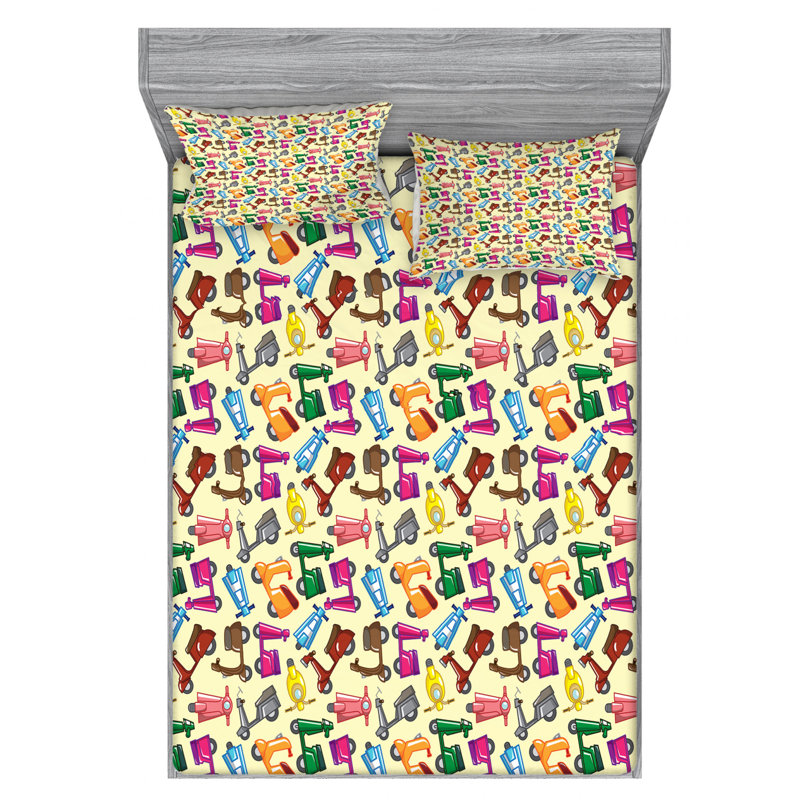 Microfiber Sheet Set, Full Sheet Set with Fitted Sheet