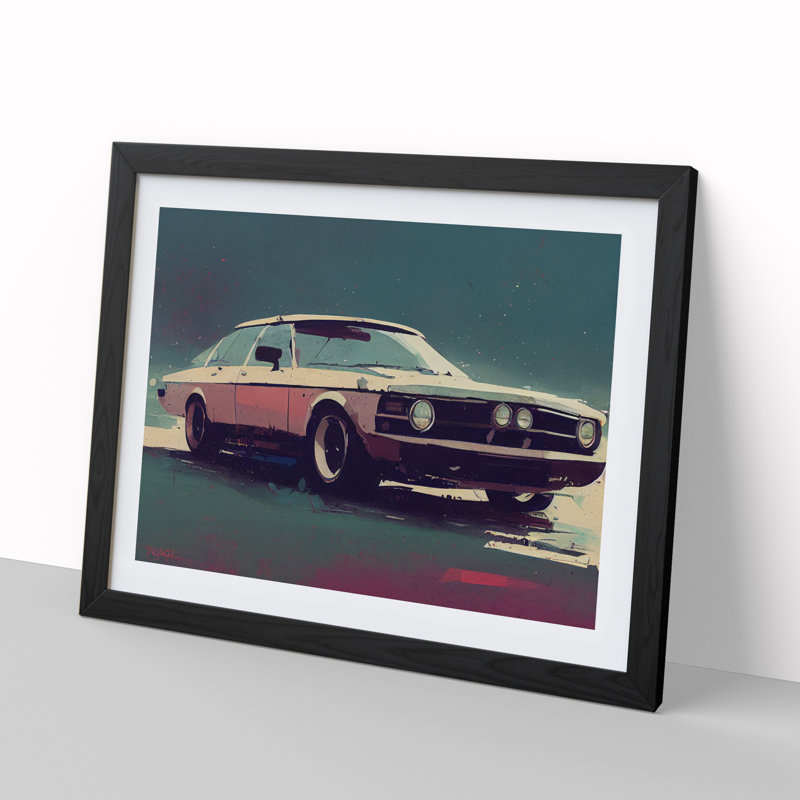 Concept Car Vol.3 - Single Picture Frame Print, Black, 46cm H x 64cm W x 2cm D