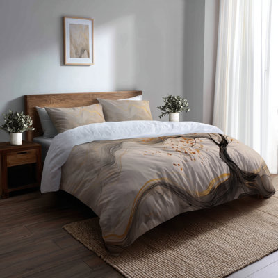 Autumn Maple in Motion Bedding Set 3 Pcs - Fall Bedding Set
