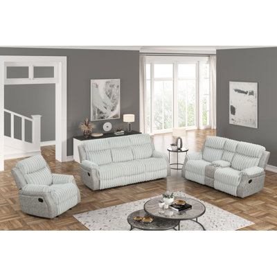Winnie 3 Piece Grey Recliner Set 