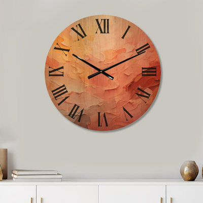 Grande horloge murale moderne en bois - Gradient Grace Artistry