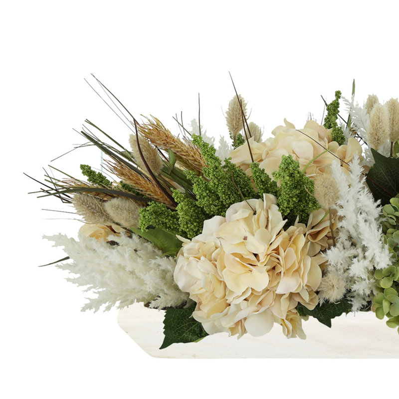 Silk Faux Floral in Box, White